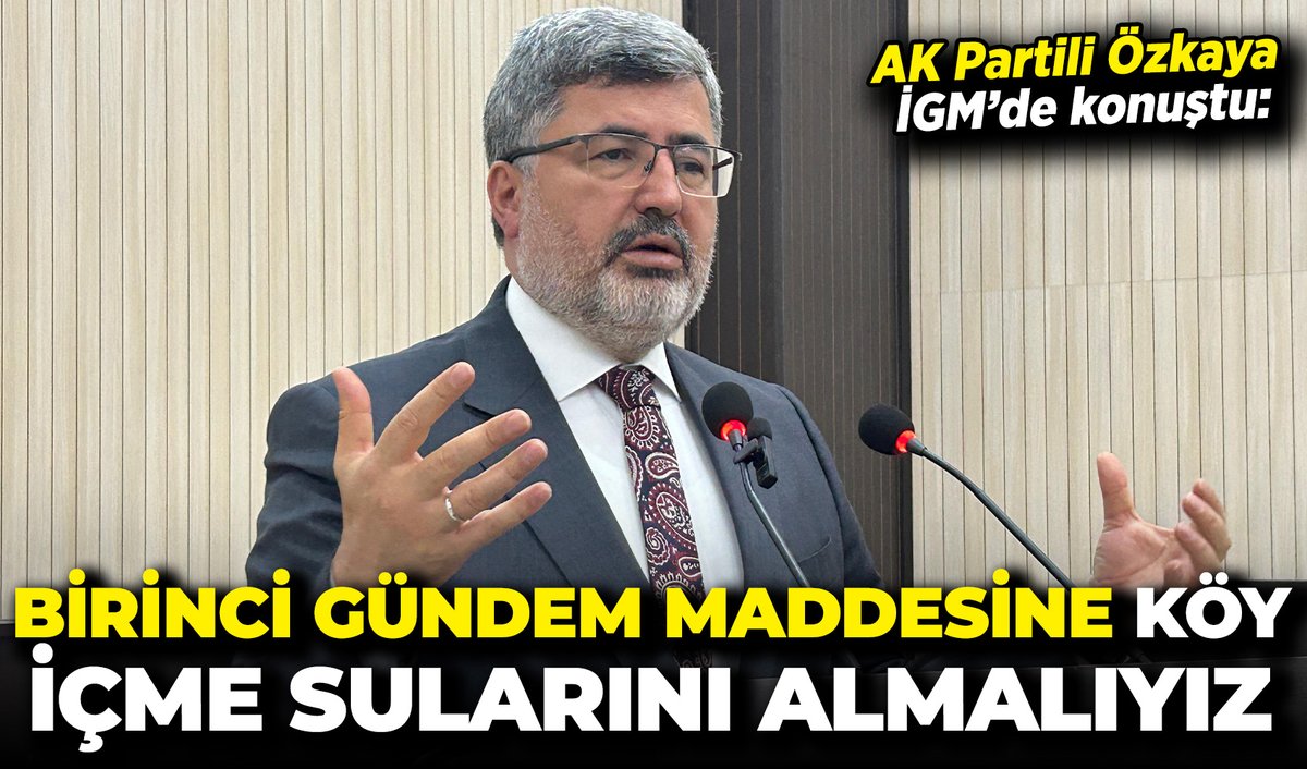 AK Partili Özkaya İGM’de konuştu: “Birinci gündem maddesine köy içme sularını almalıyız” afyonpostasi.com.tr/ak-partili-ozk…