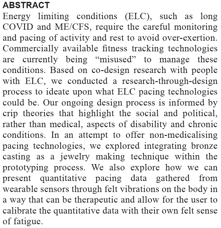 Lull: Designing Crip Pacing Technologies for Rest

dl.acm.org/doi/abs/10.114…

"Commercially available fitness tracking technologies are currently being “misused” to manage these conditions [long COVID and ME/CFS]."

#LongCovid #MEcfs