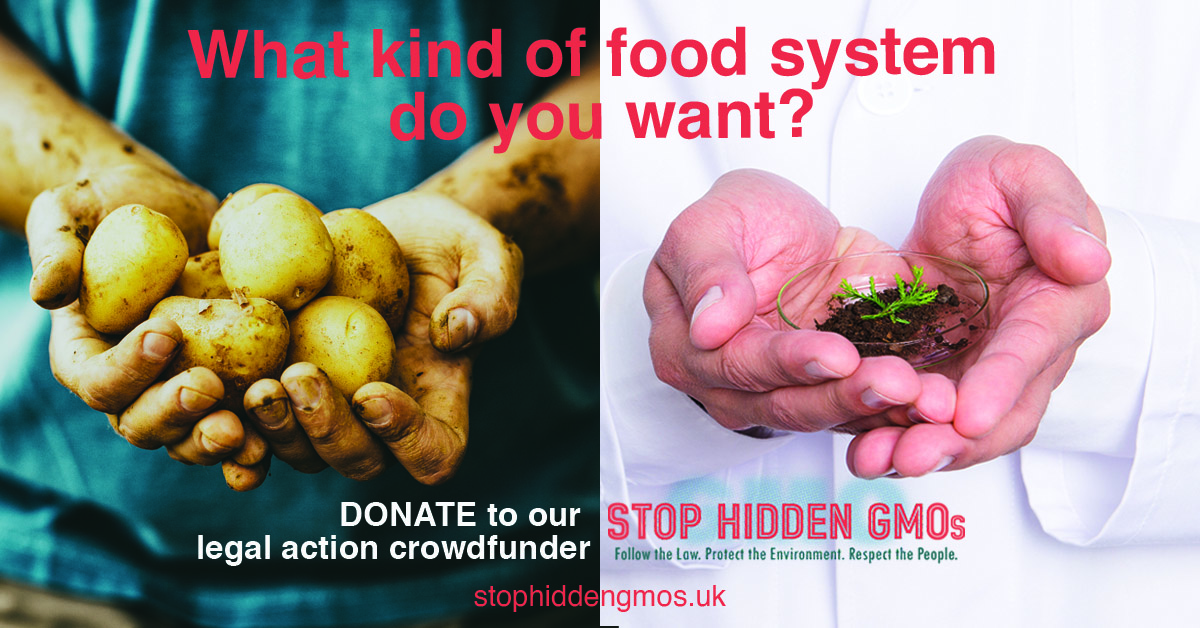 Two futures. One grounded in real soil, real food &amp; trust. The other in secrecy, synthetic food &amp; deregulation. What kind of food system do you want? We’re taking the fight for #GMO transparency to court. Support our legal challenge to #StopHiddenGMOs at crowdjustice.com/case/stop-hidd…