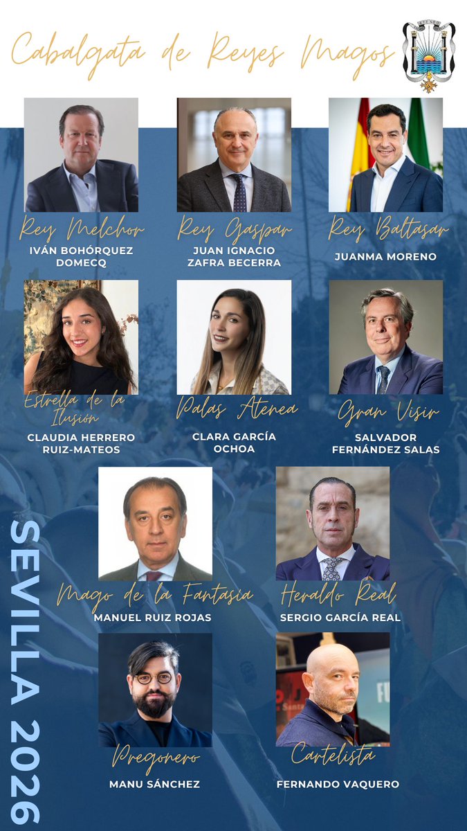 ¡Ya vienen los Reyes Magos! 👑👑👑

📆 La Cabalgata de Reyes Magos del #AteneodeSevilla, anuncia los componentes del Cortejo para el próximo 5 de enero: Iván Bohórquez Domecq, vicepresidente de Smartener; Juan Ignacio Zafra, Director territorial de Caixabank Andalucía; y Juanma