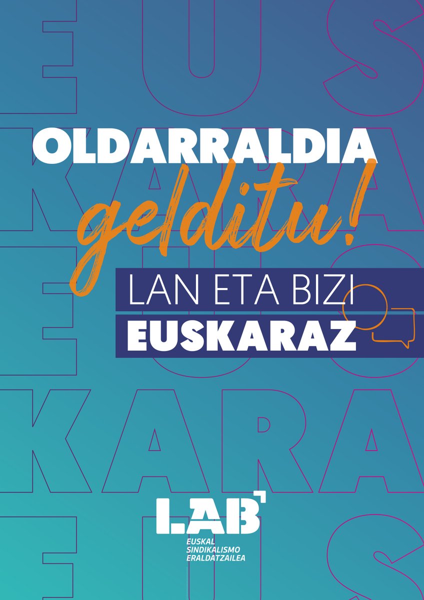 ⛔️Oldarraldiari erantzuteko eta administrazioaren euskalduntzean jauzi egiteko, mobilizazioak eta  ekimenak bultzatuko ditu LABek udazkenean

➡️Administrazioa euskalduntzeko, legeria aldatu beharra dago, eta horrek herritarren aktibazioa eskatzen du

🔗labur.eus/uwheaowo