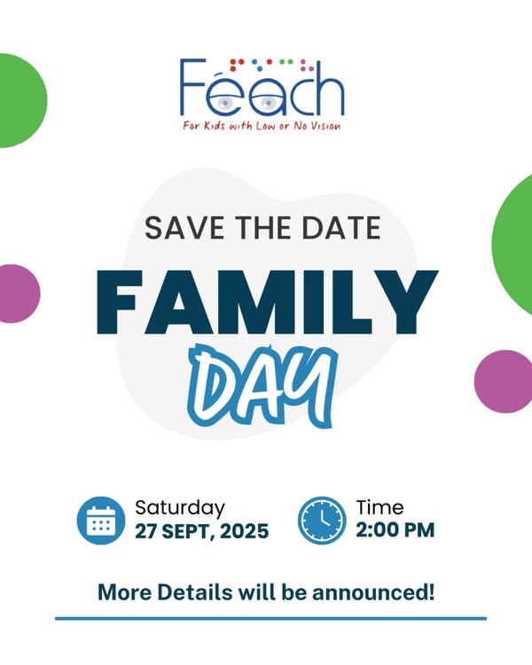 FeachIreland's tweet image. Our Family Day tickets are on sale today! Sept 27th in @MidlandsPark Portlaoise. We will have @eclo_ie @ChildVisionVI Library, INBAF @StuartLawler  @visionsportsirl &amp;amp; @Vision_Irl plus Brailler Clinic, AMA tables and fun for the kids! eventbrite.ie/e/feach-family…