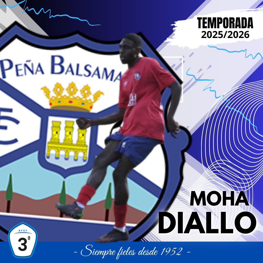 PEÑA BALSAMAISO C.F. (@balsamaiso) on Twitter photo 𝟑ª 𝐑𝐅𝐄𝐅
𝑇𝐸𝑀𝑃𝑂𝑅𝐴𝐷𝐴 2025 / 2026
✍🏻 Moha Diallo , nuevo jugador de la Peña Balsamaiso.
Joven mediocentro con carácter defensivo procedente del UE Olot se une a nuestro club para ayudarnos a conseguir los objetivos.
¡Bienvenido a nuestro club!
<a href="/BALSAMAISO/">PEÑA BALSAMAISO C.F.</a> 𝟑ª 𝐑𝐅𝐄𝐅
𝑇𝐸𝑀𝑃𝑂𝑅𝐴𝐷𝐴 2025 / 2026
✍🏻 Moha Diallo , nuevo jugador de la Peña Balsamaiso.
Joven mediocentro con carácter defensivo procedente del UE Olot se une a nuestro club para ayudarnos a conseguir los objetivos.
¡Bienvenido a nuestro club!
<a href="/BALSAMAISO/">PEÑA BALSAMAISO C.F.</a>