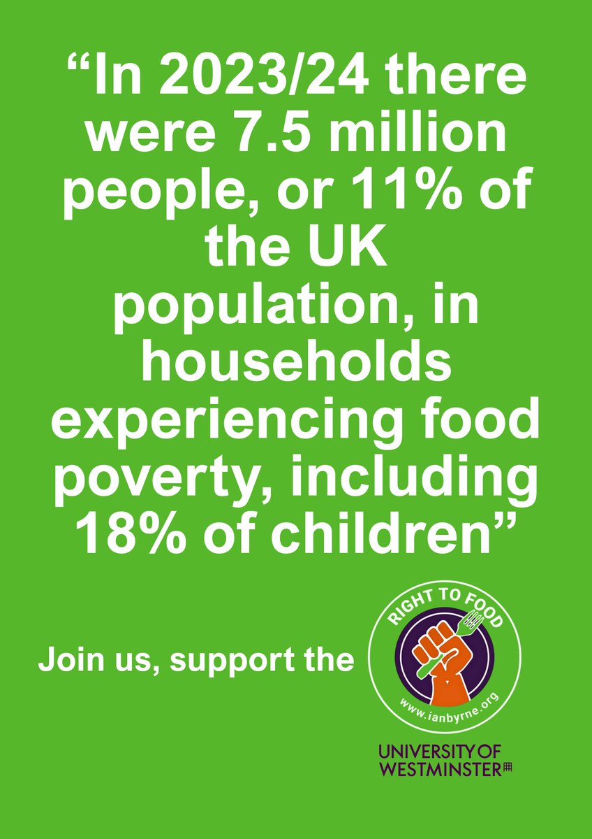 RightConfe57651's tweet image. Food insecurity on this scale is a political choice. Latest figures from House of Commons Library, 2025. Join us for change - support @IanByrneMP @DrSharonNG @ReginaKeith1 to #EndHungerUk #FoodJustice #RightToFood