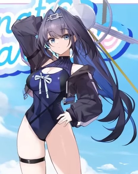 The ponytail, the one piece. This is peak.