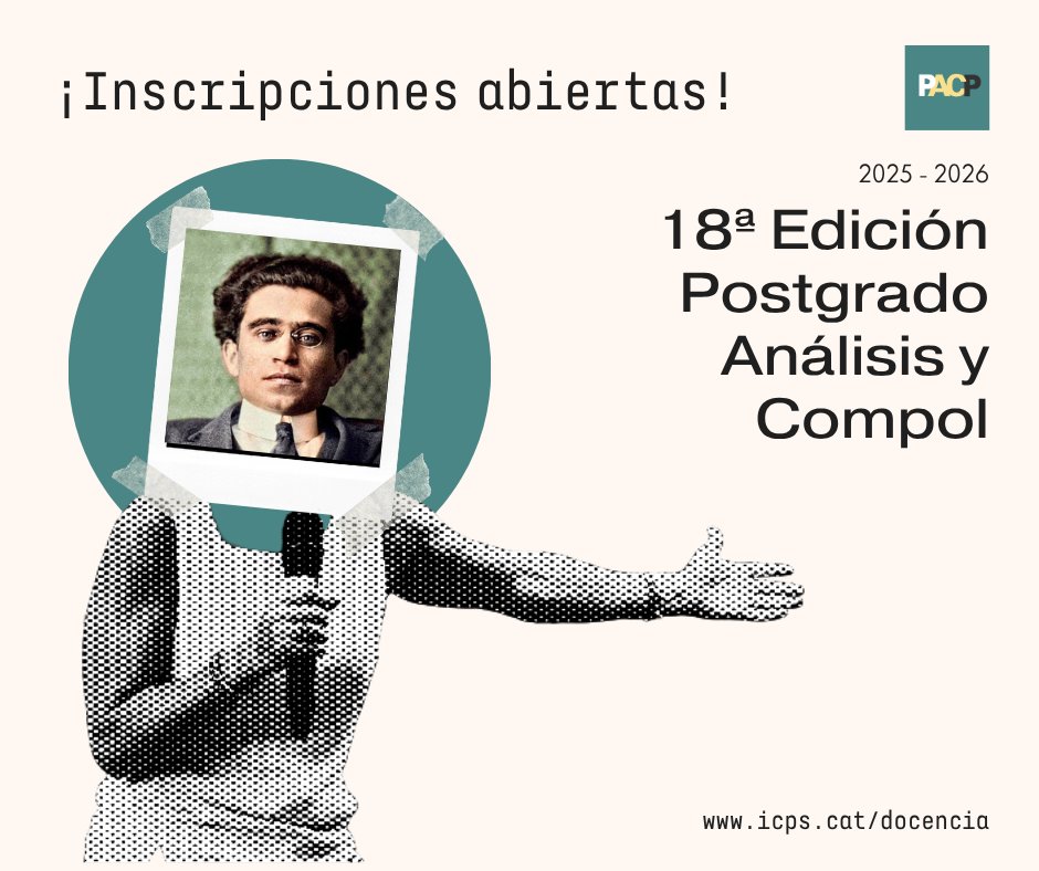 MMP (@uabmmp) on Twitter photo Futuros analistas, futuras comunicadoras. En marcha la 18ed. del Postgrado en Análisis y Comunicación Política en <a href="/InstitutICPS/">ICPS</a> <a href="/UABPostgrau/">Escola de Postgrau UAB</a>
🖊 Apúntate!
Dirigido por Oriol Bartomeus <a href="/obartomeus/">Oriol Bartomeus</a>
Inicio: 25/10/2023 Presencial y/o zoom
🎯 tinyurl.com/PostgradoCompol
#gramsciapproved Futuros analistas, futuras comunicadoras. En marcha la 18ed. del Postgrado en Análisis y Comunicación Política en <a href="/InstitutICPS/">ICPS</a> <a href="/UABPostgrau/">Escola de Postgrau UAB</a>
🖊 Apúntate!
Dirigido por Oriol Bartomeus <a href="/obartomeus/">Oriol Bartomeus</a>
Inicio: 25/10/2023 Presencial y/o zoom
🎯 tinyurl.com/PostgradoCompol
#gramsciapproved