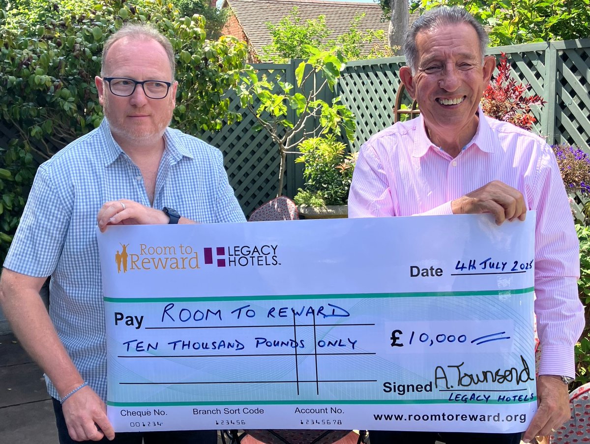 Room to Reward (@roomtoreward) on Twitter photo The wonderful <a href="/Legacy_hotels/">Legacy Hotels</a> were not only one of the first hotel groups to join the R2R journey (11 breaks delivered so far in 2025!), for the last couple of years they have also raised vital funds through their brilliant golf day. This year, they raised £10,000! <a href="/legacyringman/">Andy Townsend</a>. The wonderful <a href="/Legacy_hotels/">Legacy Hotels</a> were not only one of the first hotel groups to join the R2R journey (11 breaks delivered so far in 2025!), for the last couple of years they have also raised vital funds through their brilliant golf day. This year, they raised £10,000! <a href="/legacyringman/">Andy Townsend</a>.