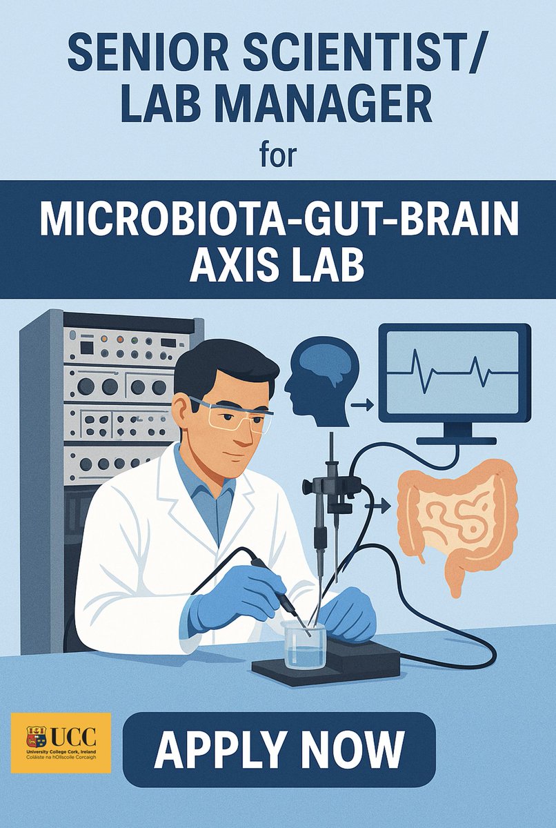 Exciting Senior Scientist 👩‍🔬 👨‍🔬 role available in my research group 🧠 🦠 - Closing date Tuesday 5th August 2025.
Please Share
Full details here
my.corehr.com/pls/uccrecruit…