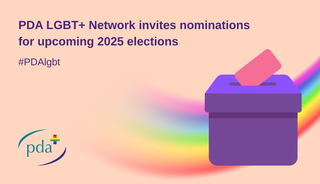 Every two years, members of the PDA LGBT+ Pharmacists’ Network 🏳️‍🌈 can elect three officers, who will lead the network. We are now inviting nominations for PDA LGBT+ Network Officers, which are due on Friday, 18 July at 5 pm. Three positions are available: President,