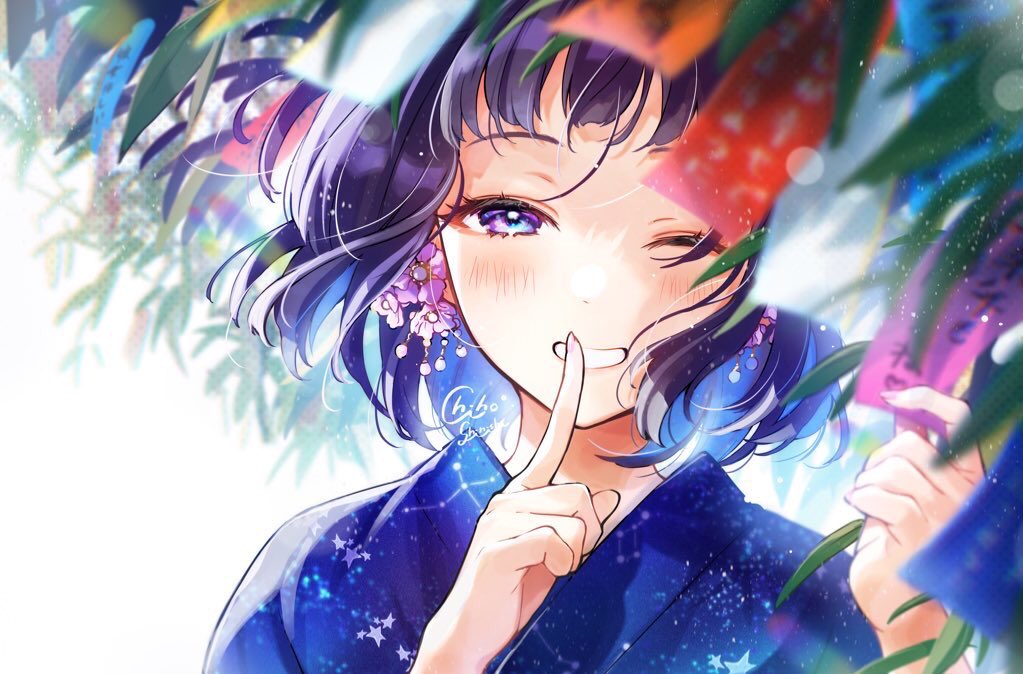 ChihoIshi's tweet image. #七夕2025 過去絵を再掲🎋