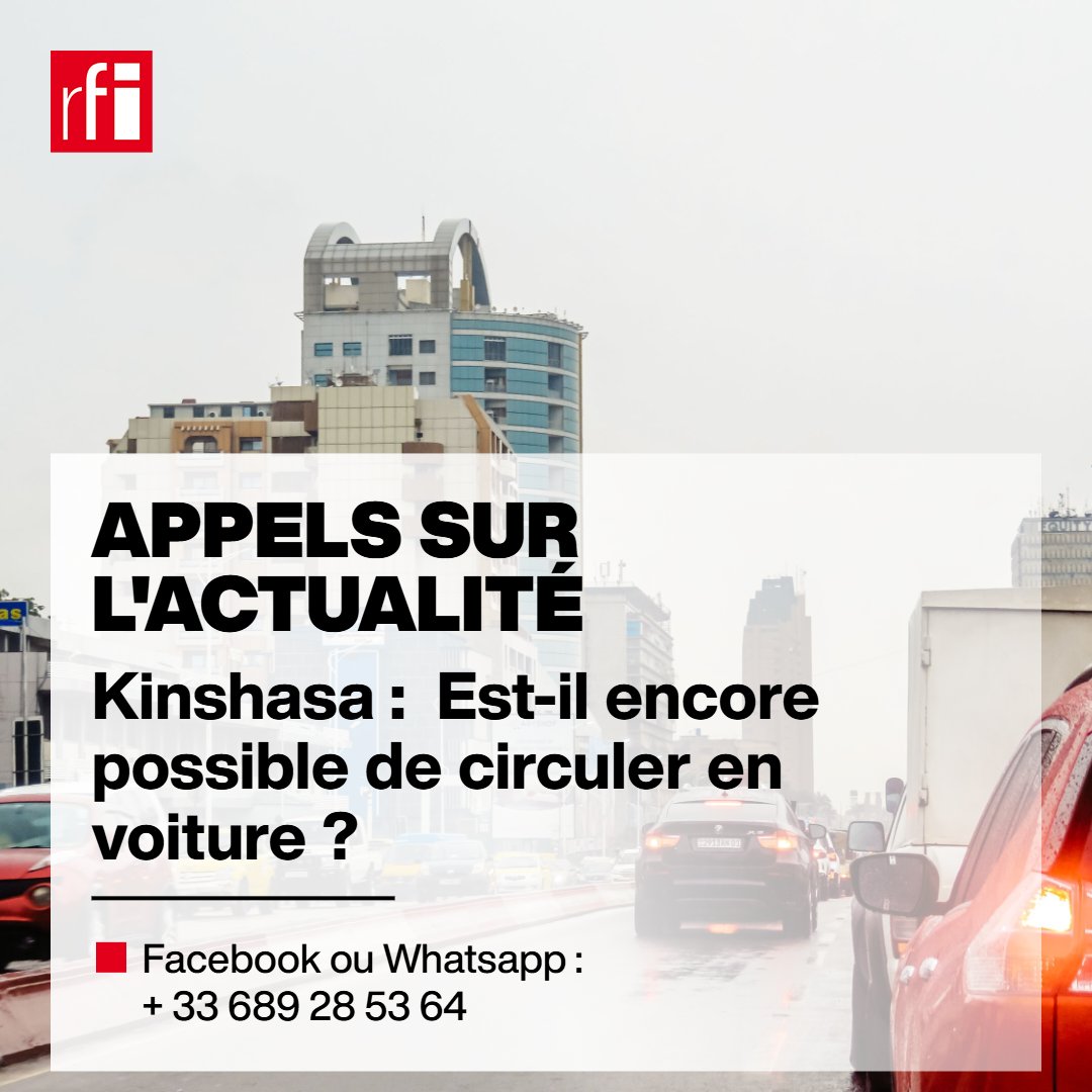 Mardi 8H40TU

🇨🇩Kinshasa, 17 millions d'hab et des embouteillages monstres.

▶️La semaine dernière, le président Felix Tshisekedi a évoqué l'enfer des bouchons.

❓Comment désengorger le trafic automobile ? Pourquoi les différentes mesures prises ont échoué ?

🗣️Vos témoignages !