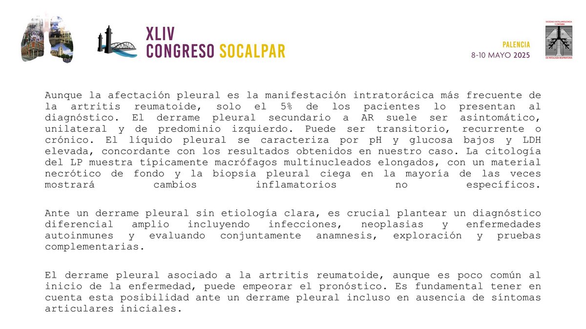 📝 #CasoClínico: "¿Afectación Pleural Como Primera Manifestación De Enfermedad Sistémica? Más Allá De Las Causas Habituales De Derrame Pleural."

Hospital Universitario de #Salamanca 

#Neumología