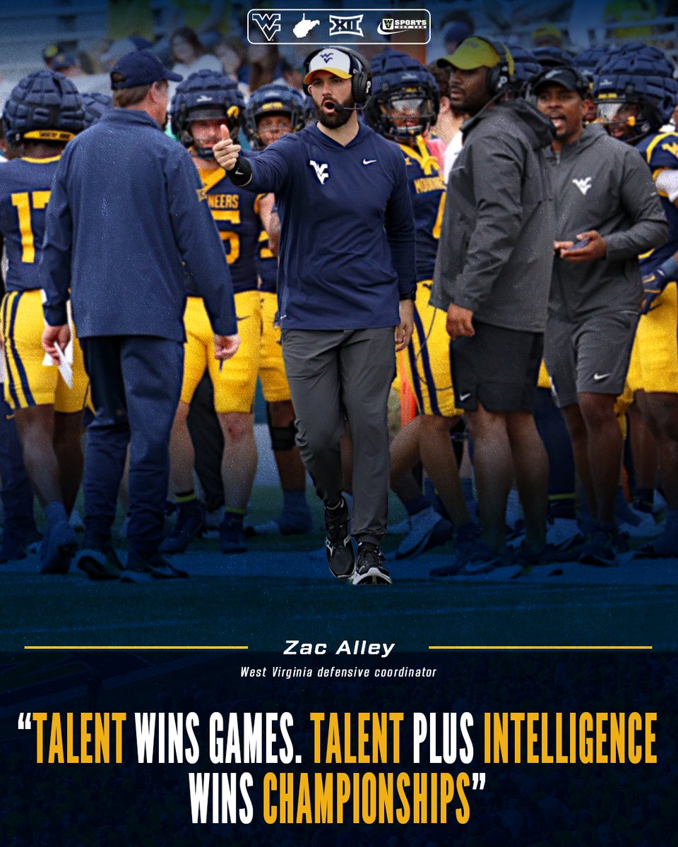 For #WVU DC Zac Alley, it’s not just size and speed. He wants defenders who play smart, because talent plus intelligence wins championships. #HailWV 

Read 👉 gowvu.us/j2i