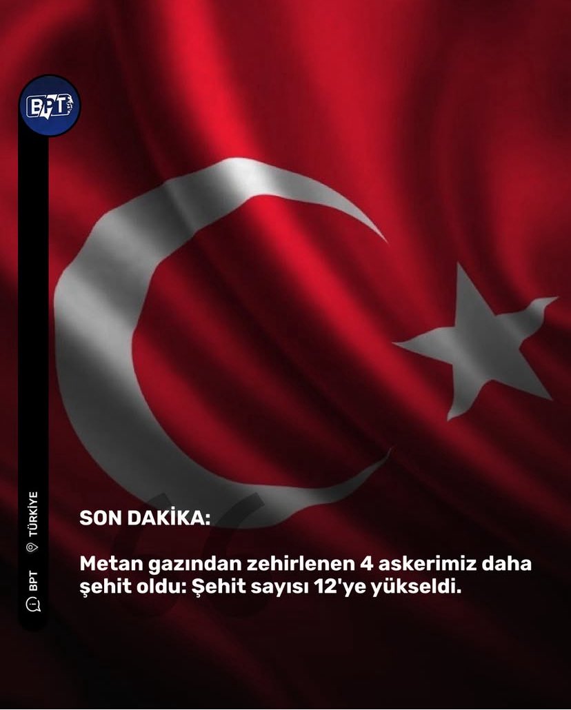 İçler acısı..
İnsanın içi dağlanıyor ..
12 vatan evladı..
Sen Rahmet eyle Ya Rahman🤲
#sehitlerimiz