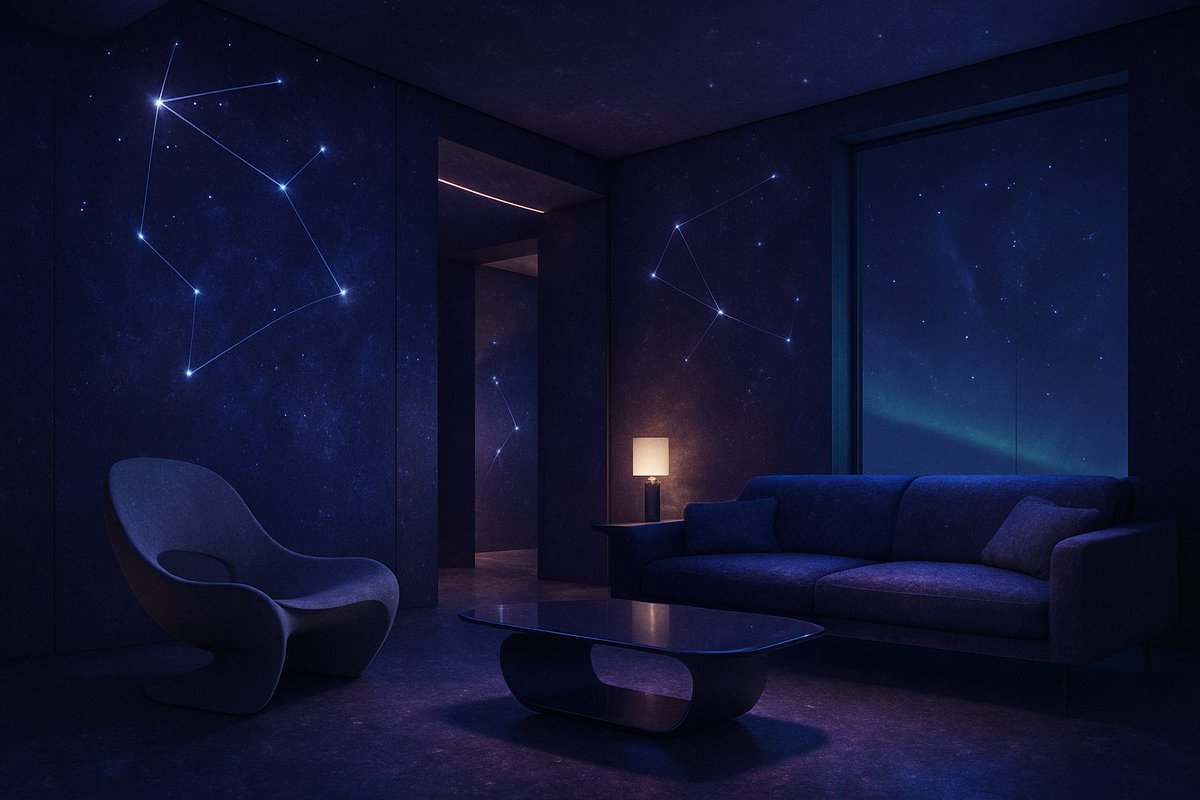 HouseNovaOff's tweet photo. You’ve just entered a new world where architecture meets imagination.   This is House Nova.   We build homes based on mood, icons, elements, and everything in between — powered by AI.   Here’s the first: Galaxy House.   More drops soon. https://t.co/K2q9zdPxKB