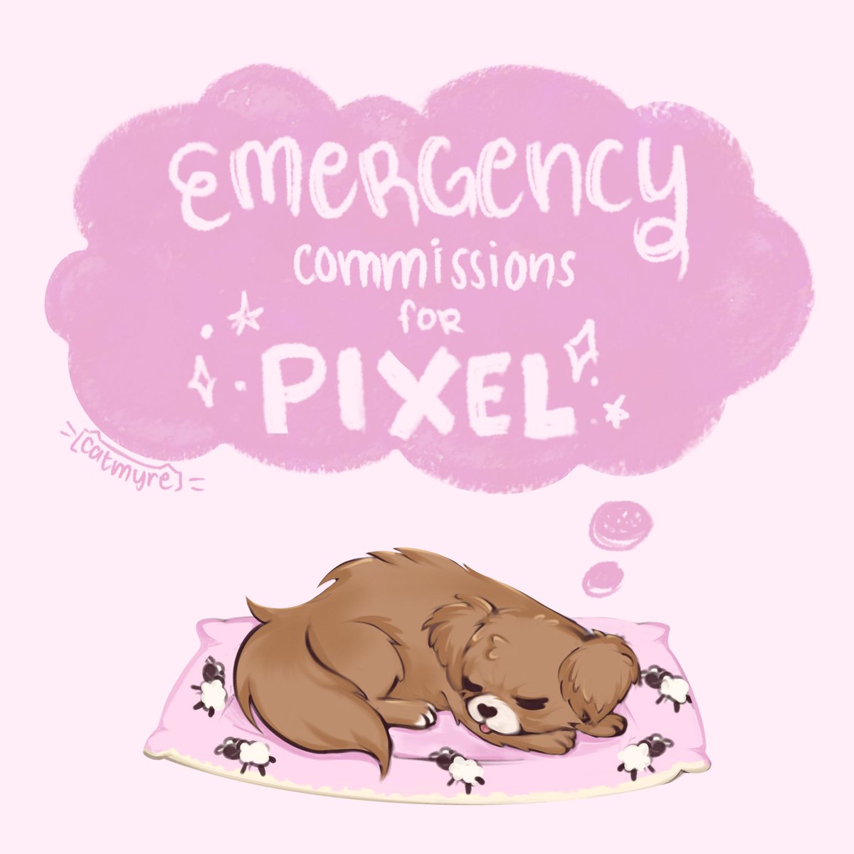 catmyre's tweet photo. hi, i’m opening emergency commissions for my dog who needs surgery. 

likes &amp; rts are appreciated

(1/3)

#Commission #opencommissions #commissionopen #commissionart #artmoots https://t.co/RkXwmuy1Pn