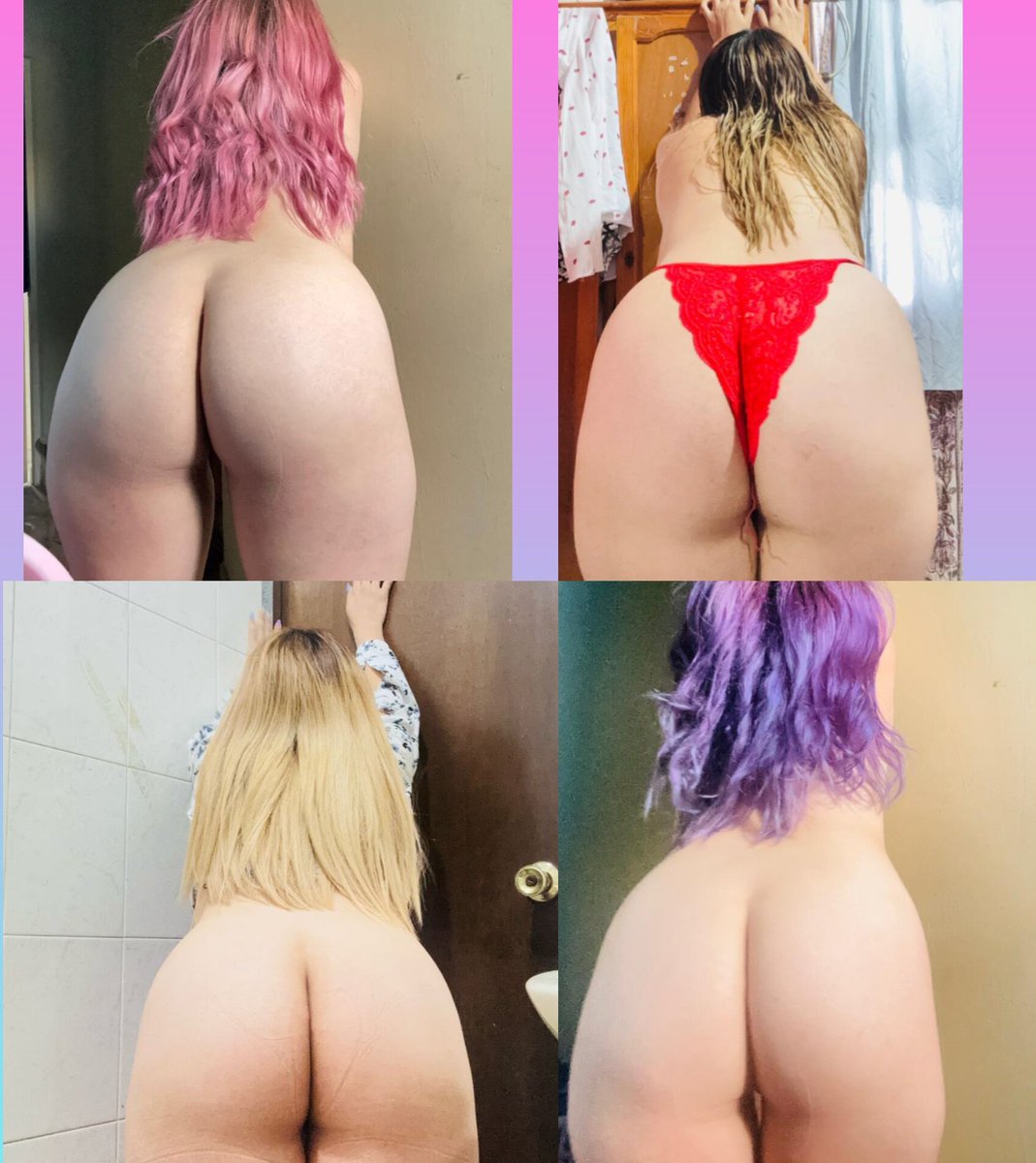 Rosa/ Castaña
Rubia/Morada
Cuál se le ve mejor???
🤤🍑😍🍑