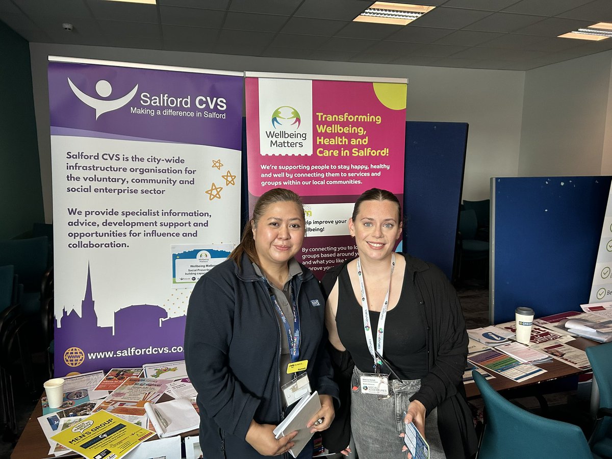 Wellbeing Matters Salford (@matterssalford) on Twitter photo Ended last week attending <a href="/SalfordCO_NHS/">Salford Care Organisation</a> Flow open day on Friday sharing support to patients available beyond discharge! Great to see Salford Royal colleagues wanting to find out more about community activities & support! Made some fantastic connections 🌍thanks to all involved Ended last week attending <a href="/SalfordCO_NHS/">Salford Care Organisation</a> Flow open day on Friday sharing support to patients available beyond discharge! Great to see Salford Royal colleagues wanting to find out more about community activities & support! Made some fantastic connections 🌍thanks to all involved