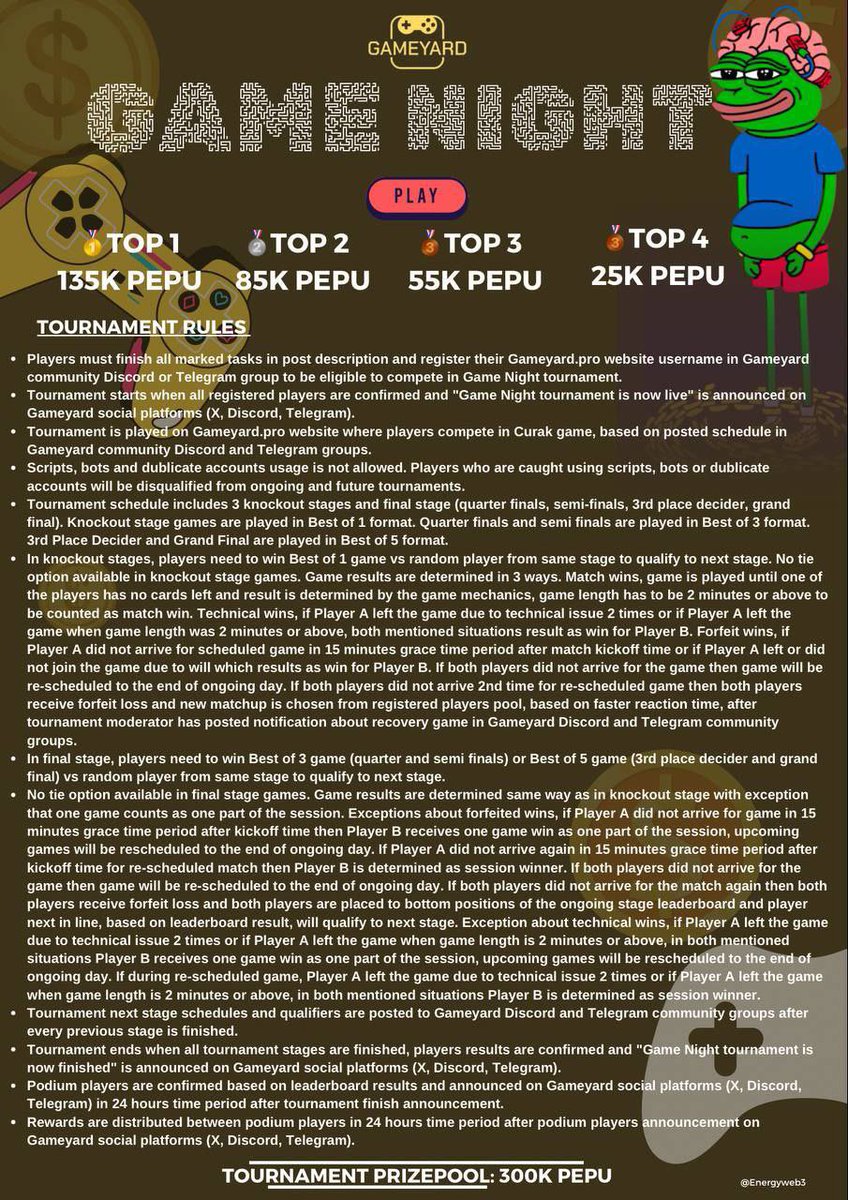 Looking for more gamers 
Website:Gameyard.pro
<a href="/GameyardPvP/">Gameyard</a>
<a href="/pepu_unchained/">Pepe Unchained Help Desk™</a> 
Ca: 0x8254a986319461bf29ae35940a96786e507ad9ac