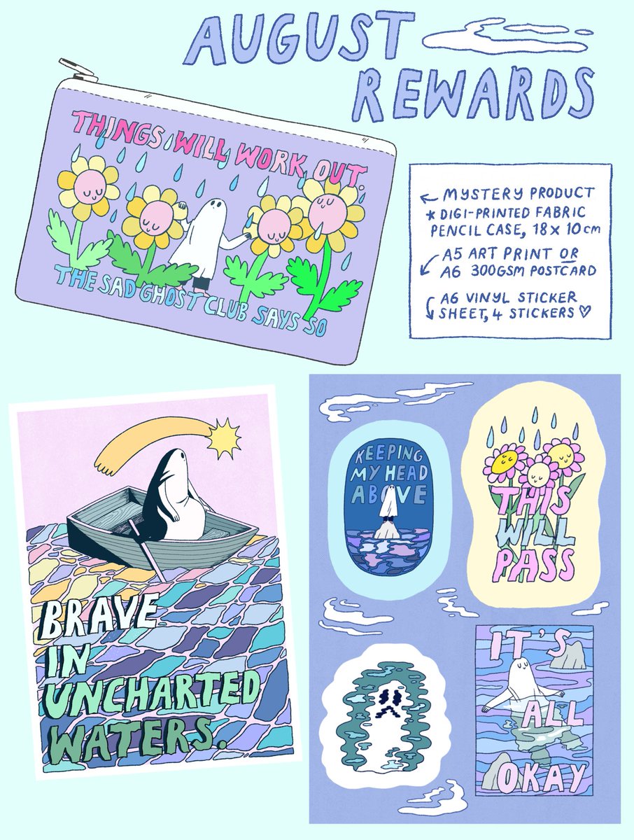 Goodies going out to patrons next month 🩵🌸🩵 Patreon.com/thesadghostclu…