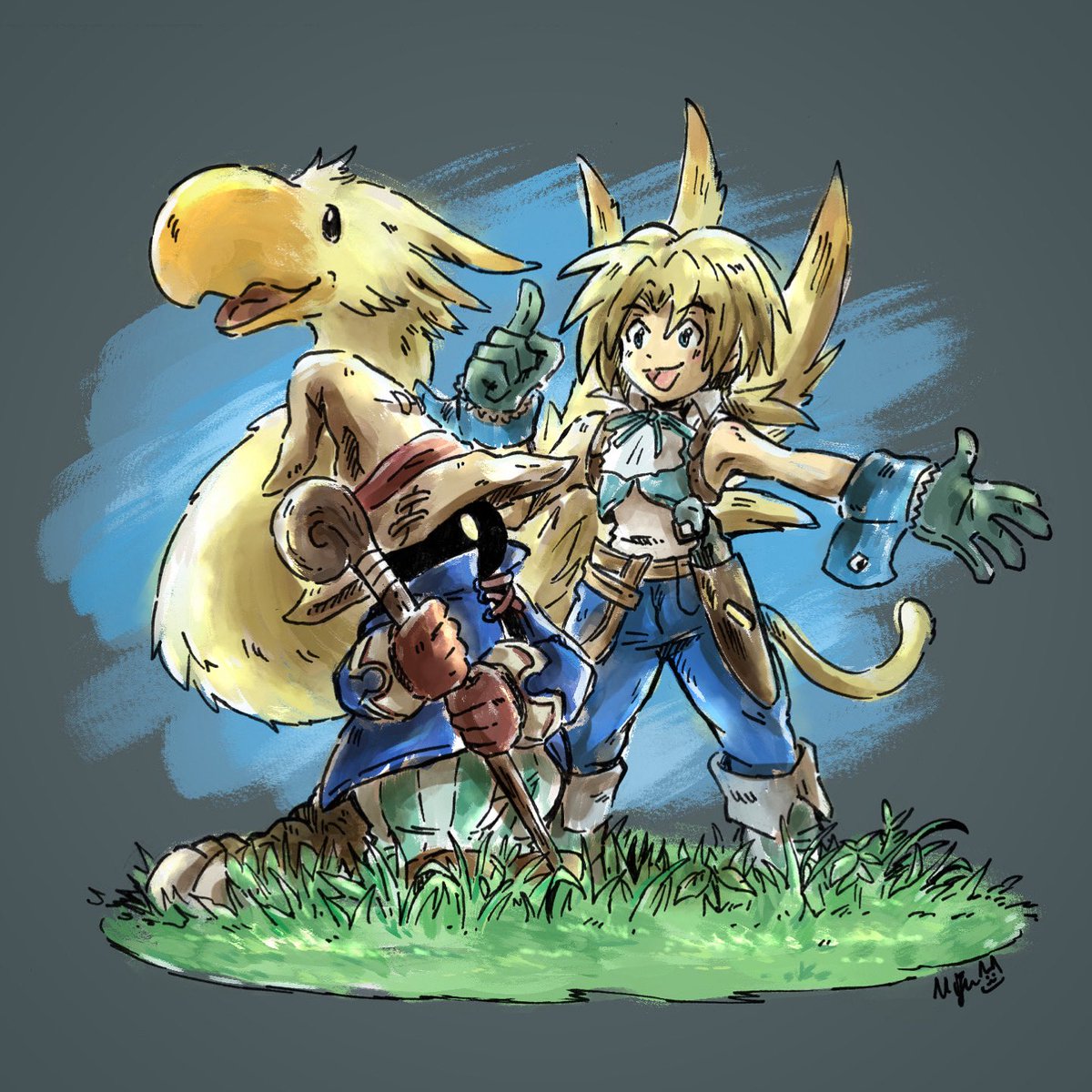 One of my favourite jrpg , Happy 25th anniversary!  
#FF9_25th #FFIX25th #FFIXFanArt