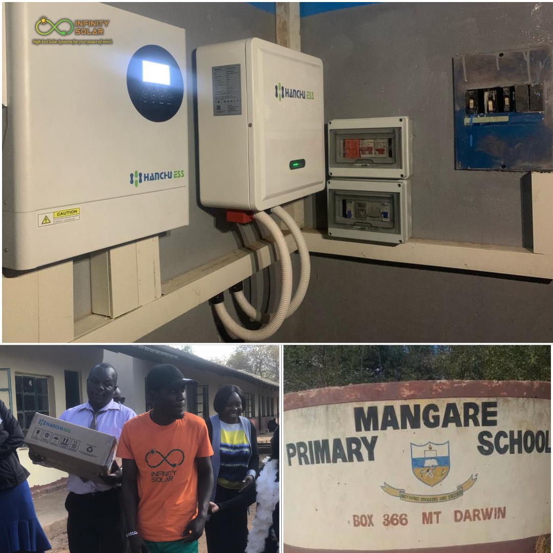 Renewable Energy for Education!  It was all smiles at Mangare Primary as Infinity Solar donated a HanchuESS 3KW System to support the school with their bid to introduce IT classes to pupils. Together we will go further! 💪