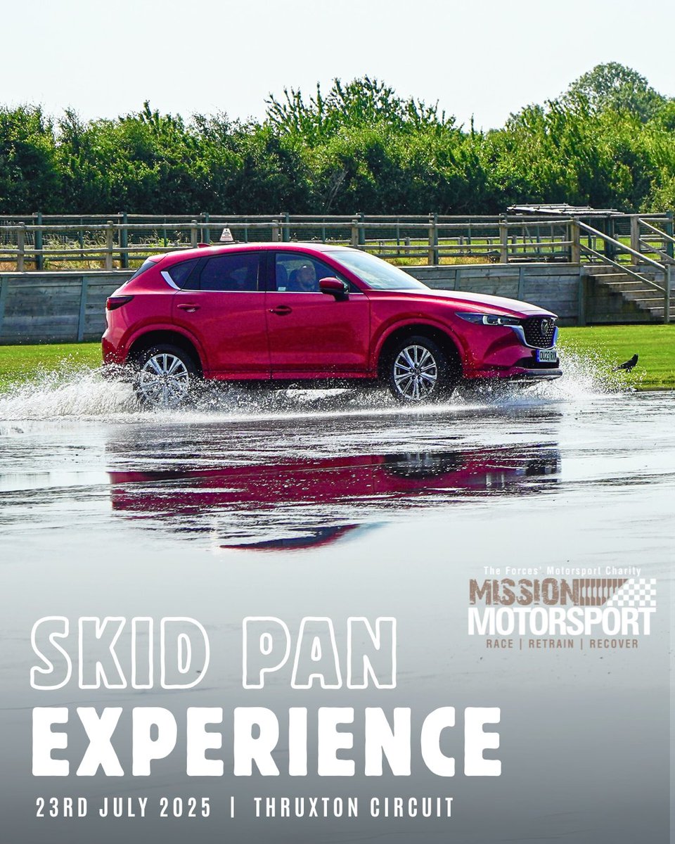 Missionmotorspt's tweet image. We’re heading to the @thruxtonracing skid pan on Weds 23 July to raise funds for Mission Motorsport
🚗 30-min sessions from 9am – max 4 cars per slot
£30 per car (+ Eventbrite fee)
👉 Book now and more information: mm-skidpan-exp.eventbrite.co.uk
#RaceRetrainRecover