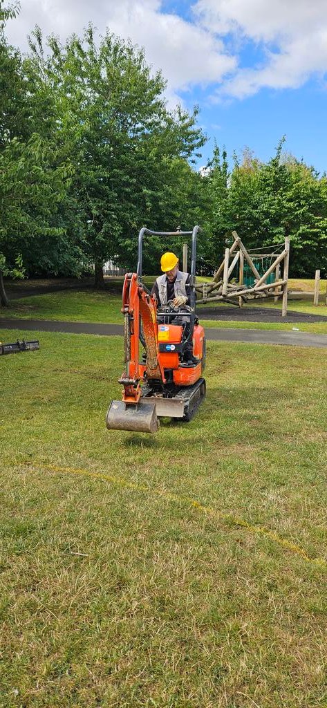 And so it begins! Mr Lindley is VERY excited about digging out our new sandpit! 
<a href="/OPAL_CIC/">Outdoor Play and Learning (OPAL) CIC</a> <a href="/JessicaBF1980/">Jessica Foulds</a> <a href="/CNicholson_Edu/">Craig Nicholson</a> <a href="/LiftSchools/">Lift Schools</a>