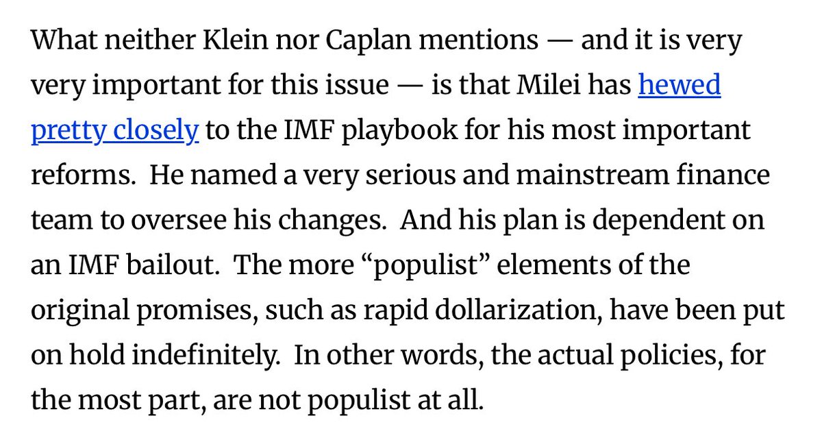 Matthew Yglesias (@mattyglesias) on Twitter photo As <a href="/tylercowen/">tylercowen</a> wrote a while ago, what heās been doing is following an IMF / expert consensus economic reform playbook.
And itās working well!
Heās done a good job of navigating the tricky politics of implementing expert advice.
marginalrevolution.com/marginalrevolu⦠As <a href="/tylercowen/">tylercowen</a> wrote a while ago, what heās been doing is following an IMF / expert consensus economic reform playbook.
And itās working well!
Heās done a good job of navigating the tricky politics of implementing expert advice.
marginalrevolution.com/marginalrevoluā¦
