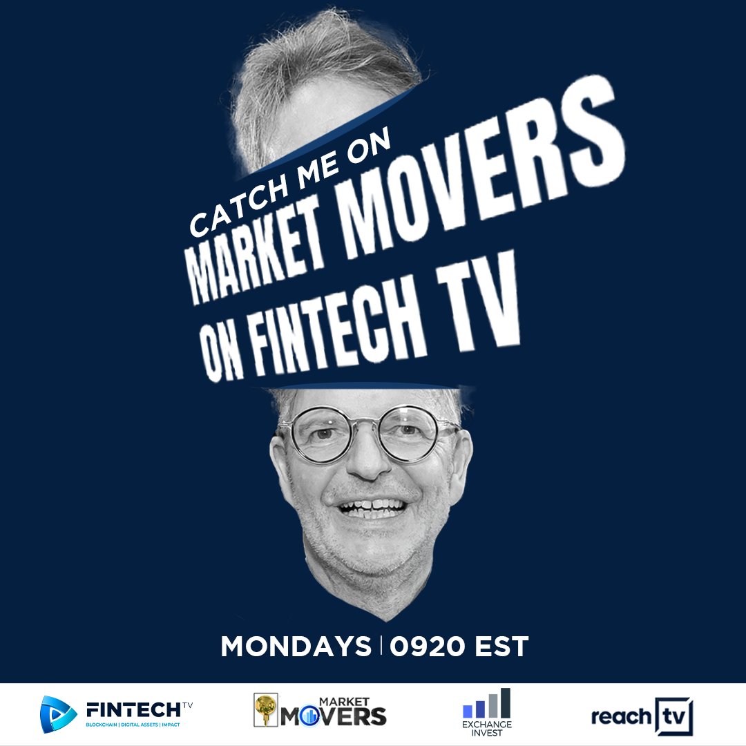 Patrick L Young (@frontierfinance) on Twitter photo It’s Monday. Join me on Market Movers at 9:20 AM EST via <a href="/FintechTvGlobal/">FINTECH.TV</a> today and set the tone for the week ahead.
The show is online at Fintech.TV, plus in airports across the USA and other platforms. Tune in soon! It’s Monday. Join me on Market Movers at 9:20 AM EST via <a href="/FintechTvGlobal/">FINTECH.TV</a> today and set the tone for the week ahead.
The show is online at Fintech.TV, plus in airports across the USA and other platforms. Tune in soon!