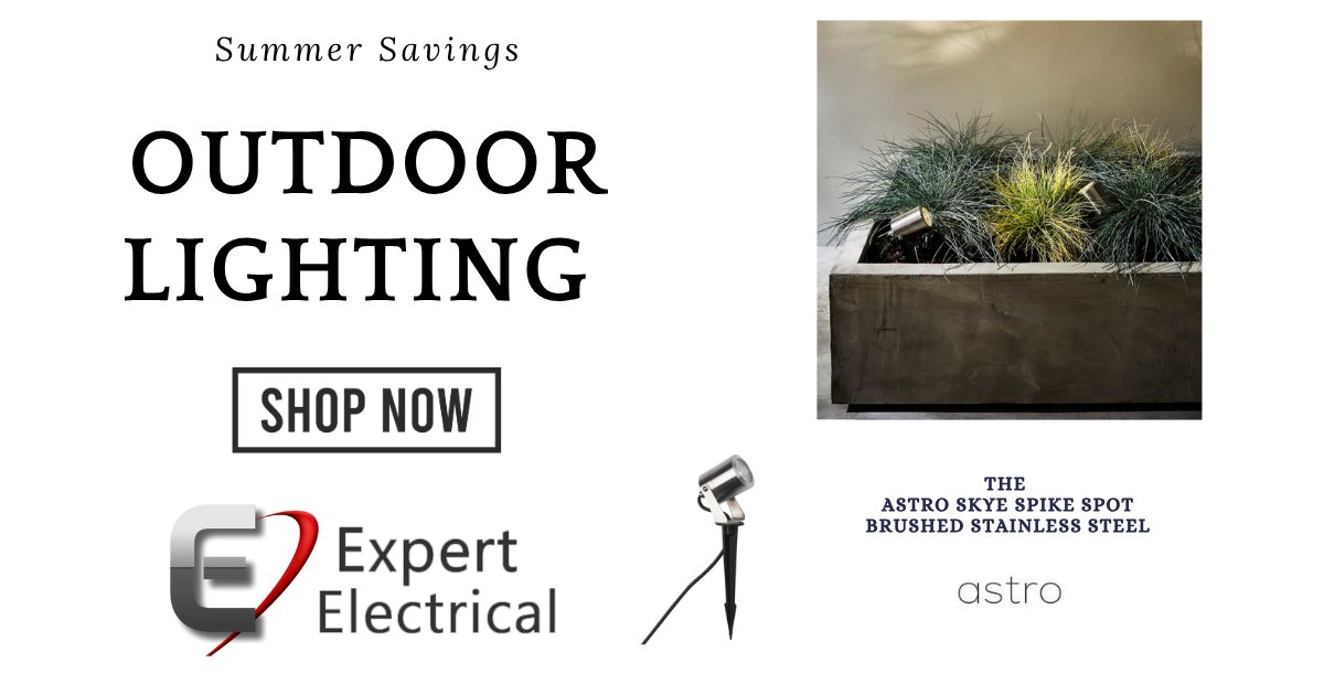 Summer Savings on Outdoor Lighting!!

The Astro Skye Spike Spot Light is designed for use in exposed environments, Astro’s coastal lights allow you to illuminate your outdoor space in a stylish, practical way. 
#expertelec #outdoorlighting #spikelight #spotlight #gardenlights