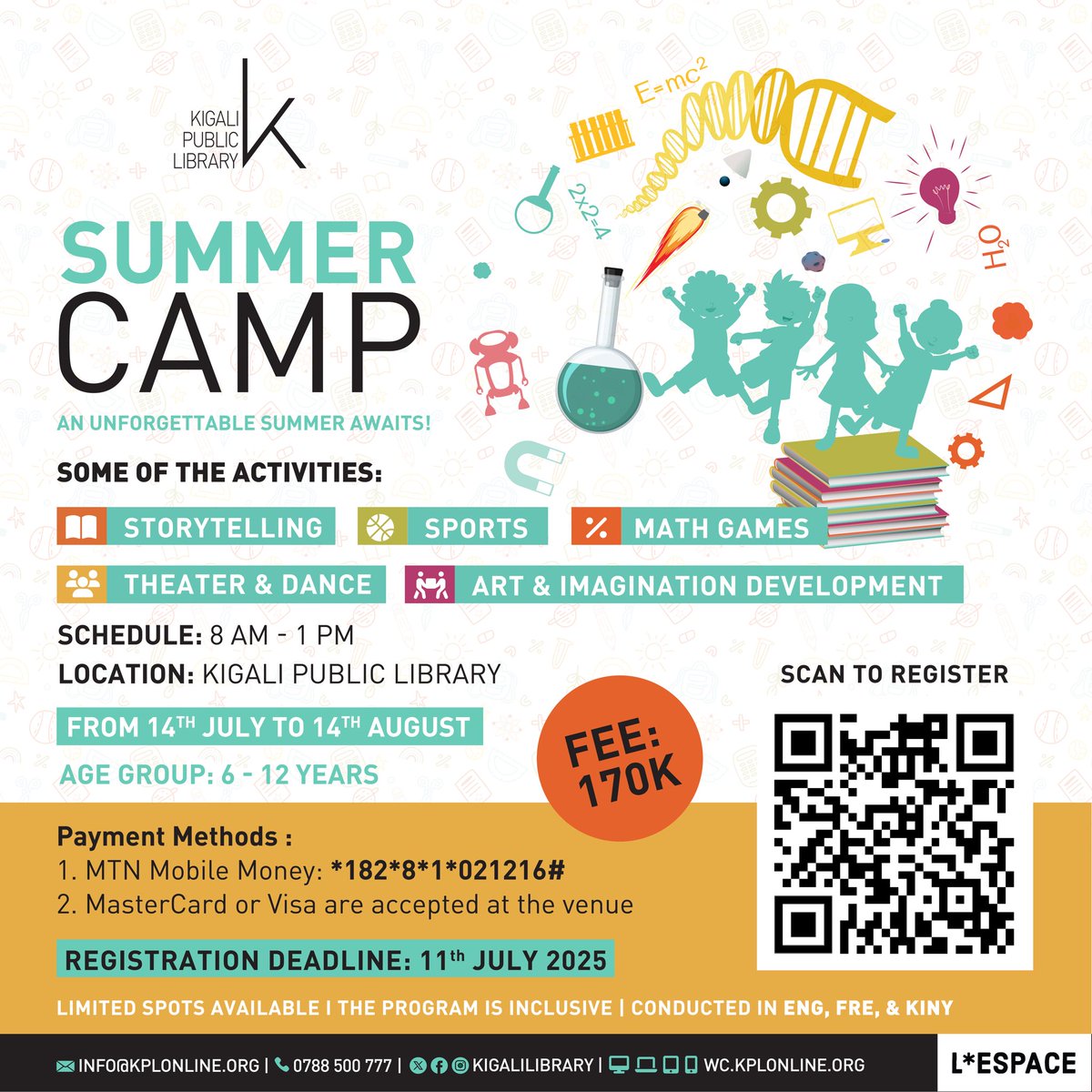 🌞 Summer Camp Alert for Kids 6–12! 🎉
Keep your child active, creative, and inspired this holiday!

From storytelling, sports, math games to theater, dance &amp; art — it’s learning through fun every day!

📅 Limited spots — register now: forms.gle/nAPgvF8gEL1bMq…

#KPLSummerCamp