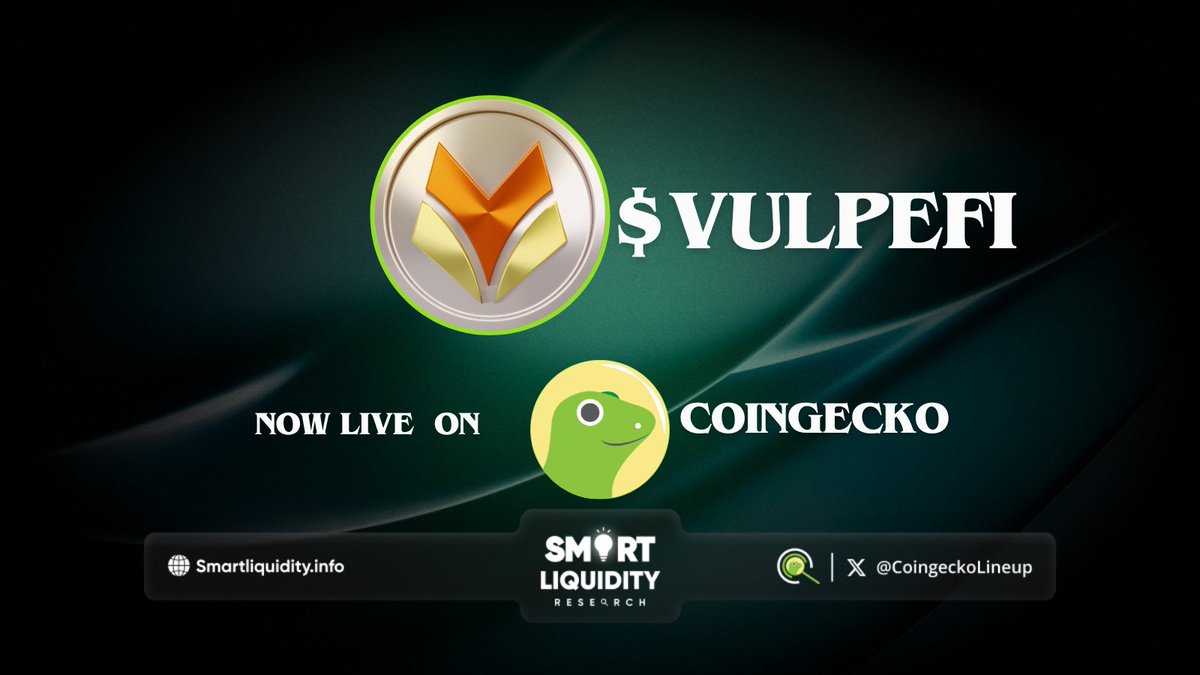 📣 #CoinGecko Puffs a Fresh listing!

🤖<a href="/vulpefi/">VulpeFI</a> is an emerging DeFi ecosystem that merges artificial intelligence (AI) with decentralized finance concepts

🟨 $VULPEFI Unusual resources:   

🤖Comprehensive
🤖User-friendly environment 

🔽VISIT:
vulpefi.com