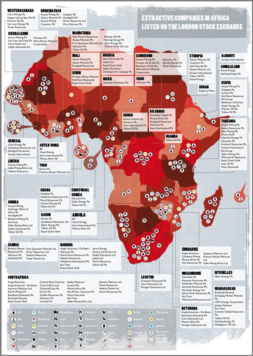 African Lives Matter (@afrilivesmatter) on Twitter photo <a href="/CPGBML/">The Communists</a> British Empire 2.0 and Neocolonial Extraction
The map vividly illustrates how British-linked multinational extractive corporations, listed on the London Stock Exchange (LSE), operate extensively across Africa’s resource-rich countries. This is often referred to critically as <a href="/CPGBML/">The Communists</a> British Empire 2.0 and Neocolonial Extraction
The map vividly illustrates how British-linked multinational extractive corporations, listed on the London Stock Exchange (LSE), operate extensively across Africa’s resource-rich countries. This is often referred to critically as