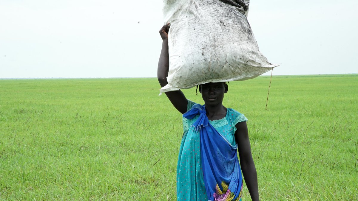 WFP_SouthSudan's tweet image. “The situation we’re in is very, very difficult. But we’re happy the food has arrived.”
After months of access constraints, Nyakume is among those receiving food assistance from @WFP in conflict-affected Upper Nile, #SouthSudan