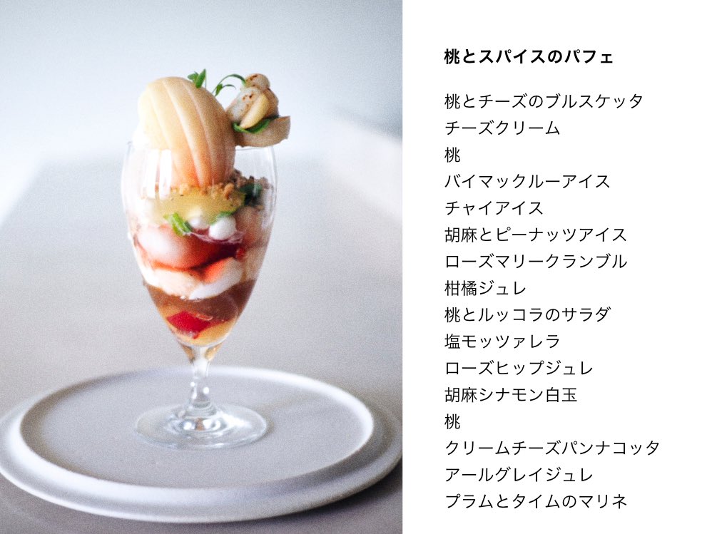 2号店の新プロジェクト「Sakiko Aihara」で提供するパフェが決まりまし