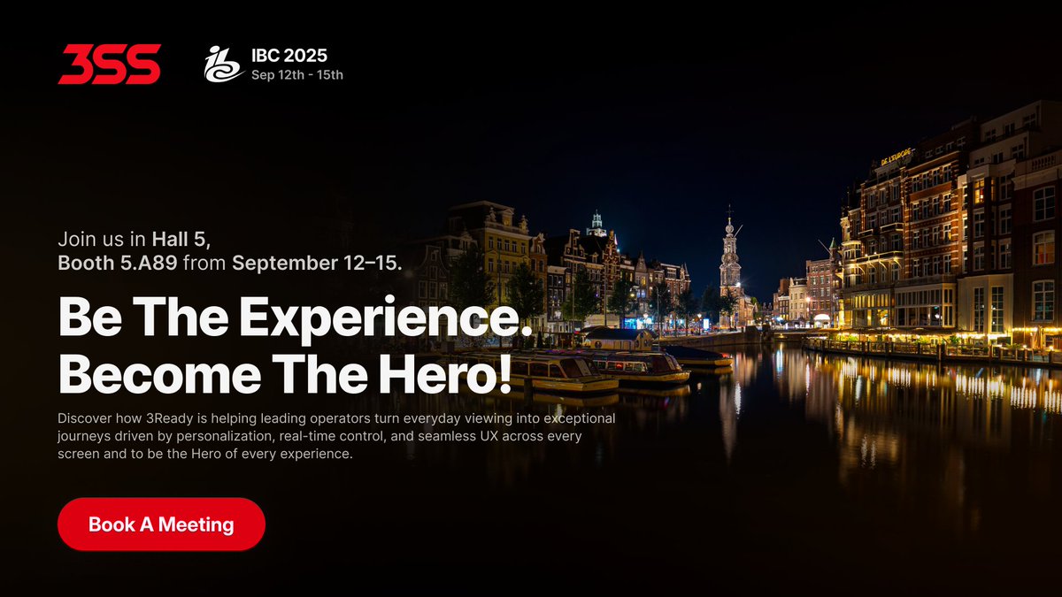 3ScreenSolution's tweet image. Experience how leading telcos like Vodafone, Allente, and One TV use 3Ready to rapidly deploy next-gen TV, streamline multi-country operations, and transform legacy devices. All in one powerful platform. 

Book your IBC 25 demo: eu1.hubs.ly/H0ly7tL0