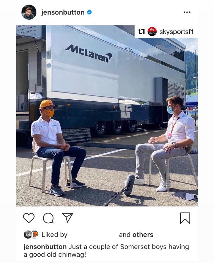 I’m so happy that Jenson was there for Lando’s two biggest wins. You know he’s really proud of him he’s always believed in Lando and has been supporting him since day 1