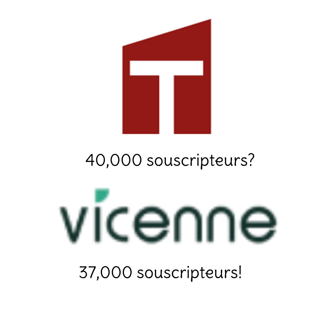 dogofallstreets's tweet image. #TGCC et #VICENNE:
Soyons un peu naifs et disons que le timing de l&apos;introduction en bourse de Vicenne est aligné avec l&apos;augmentation de capital de TGCC, sachant que VCN a obtenu 37 000 investisseurs, TGCC dépassera certainement cette demande mais pas beaucoup plus haut, disons…