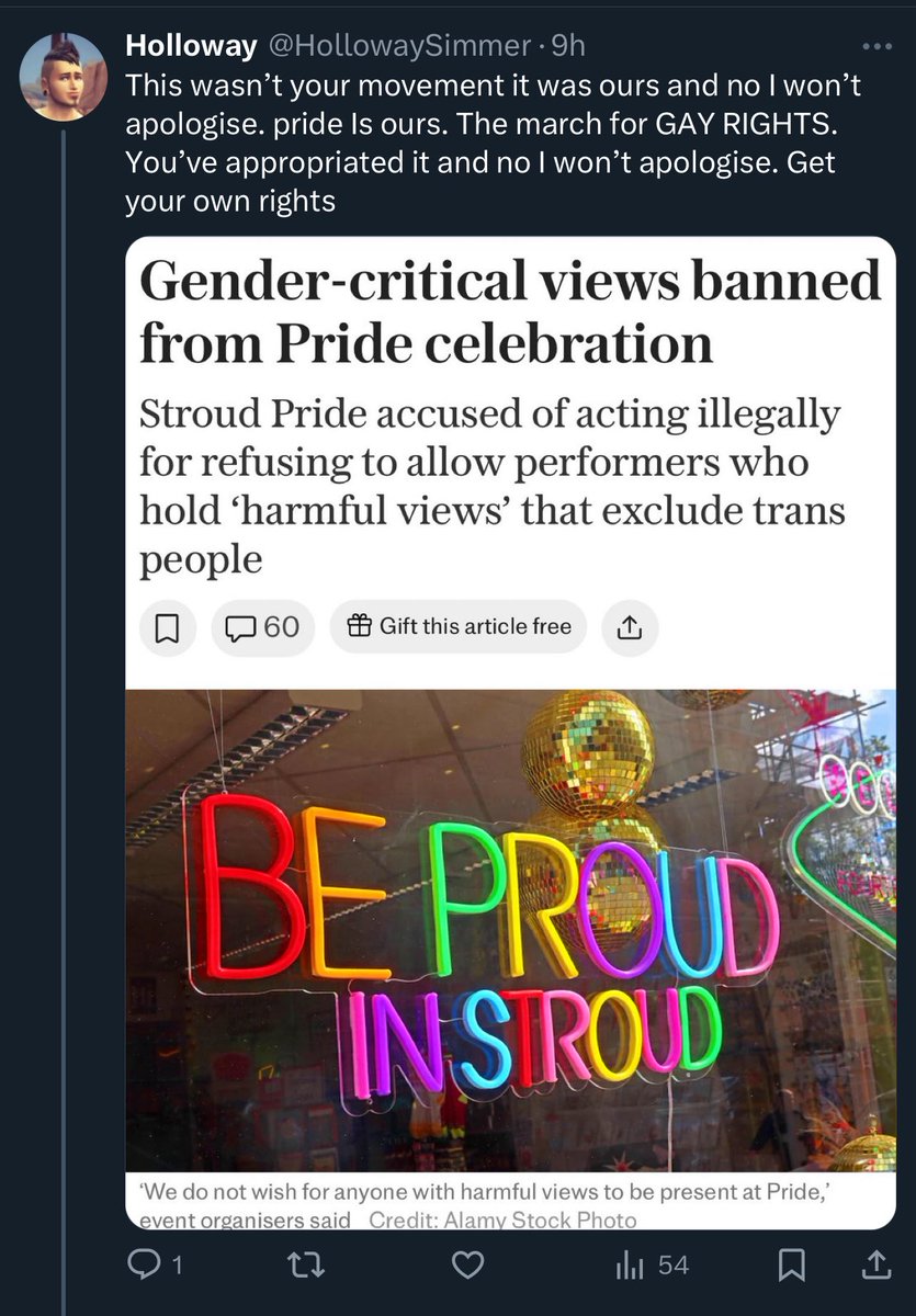 “this wasn’t your movement” 

Mind you i’m not trans i’m just gay. I celebrate for everyone’s right to exist because i’m a decent fucking human unlike yourself.