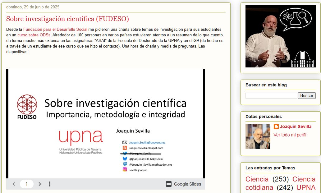 Sobre la honestidad en la investigación y publicación científica: diapositivas de la charla impartida por Joaquín Sevilla Moróder 👇

joaquinsevilla.blogspot.com/2025/07/sobre-…