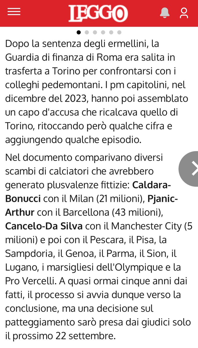 futbolgate_ES's tweet image. #Leggo “Plusvalías de la Juve, los exdirectivos hacia un acuerdo de culpabilidad. Los delitos imputados a la directiva juventina varían desde la manipulación del mercado hasta la obstrucción a la supervisión y la emisión de facturas falsas“ #CasoPjanic 
leggo.it/sport/calcio/p…