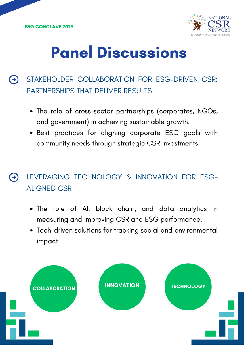 Registrations Now Open for ESG Conclave 2025 – From Compliance to Sustainability

🗓️ 22nd August 2025 | 📍 New Delhi | Hosted by National CSR Network

🎟️ Reserve your spot now: lnkd.in/gwKhDi8m
📎 Brochure attached for more details.

#ESGConclave2025 #CSRtoESG  #CSR #esg