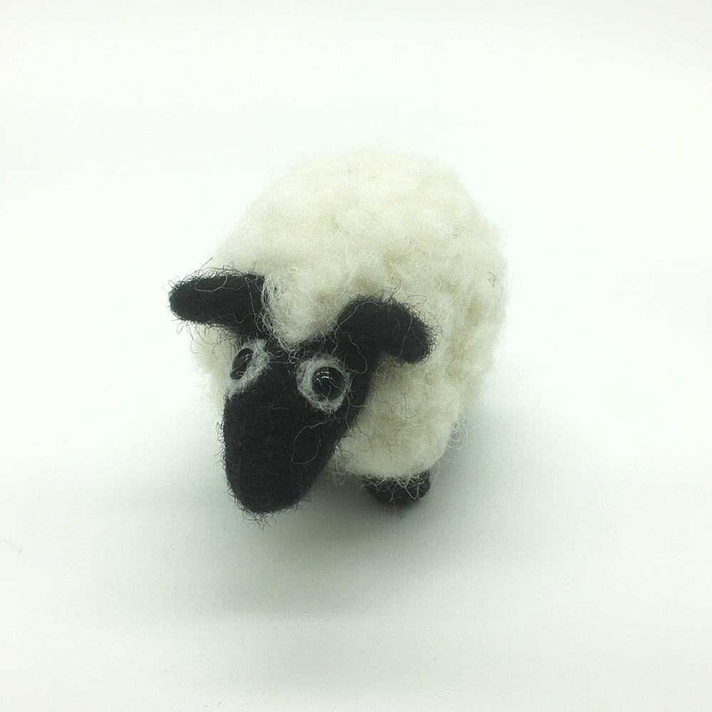 This little sheep needlefelted by <a href="/artbyLoriW/">Art By Lori Creations</a> is so cute, how can you resist.  thebritishcrafthouse.co.uk/product/needle… #CGArtisans #needlefelting