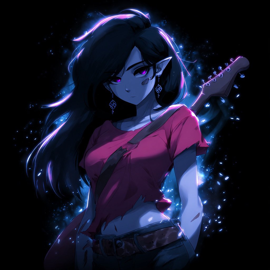 isthatjustn's tweet photo. I make AI art on my TikTok too. #midjourneyart #adventuretime #marceline #AIart https://t.co/RIOu6Dhrcz