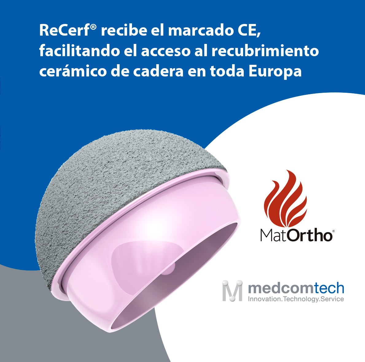 medcomtech_sa's tweet photo. Nos complace anunciar que nuestro proveedor MatOrtho® ha obtenido la certificación de marcado CE para el implante ReCerf® Hip Resurfacing Arthroplasty (HRA) en Europa.

¡Disponible ahora en España y Portugal a través de Medcomtech! #medcomtech
@MatorthoL https://t.co/y9Wpzit7iI