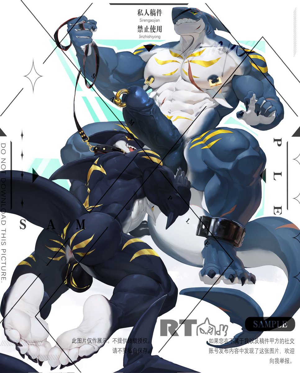 🦈Dylan: "Don't just stand there～There's still some space—you can squeeze in next to my brother."  

Tyrant Lohn finally recognized his place—prostrating at Dylan's feet was his destined fate.🍆💦

🎨Artist <a href="/Icecream_tiger/">竹虎丶雪糕虎</a>