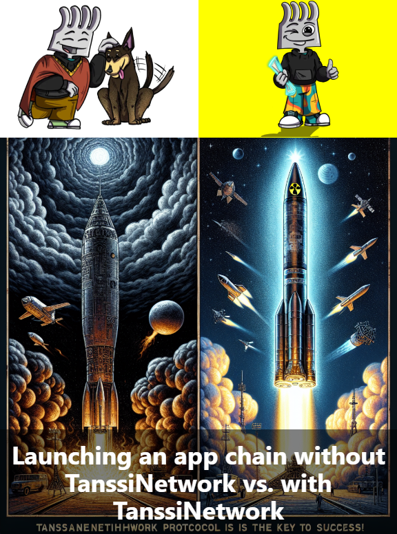 Diffinity9iig's tweet image. The difference between launching an #appchain without the @TanssiNetwork protocol and launching it with the #tanssinetwork protocol is like the difference between a chemical-fueled rocket and a thermonuclear-fueled rocket. The difference is huge, isn't it?