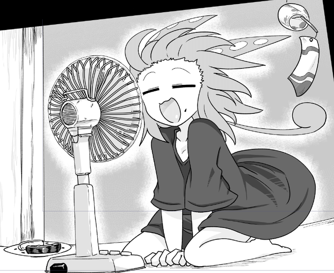 涼むんだもん…… 