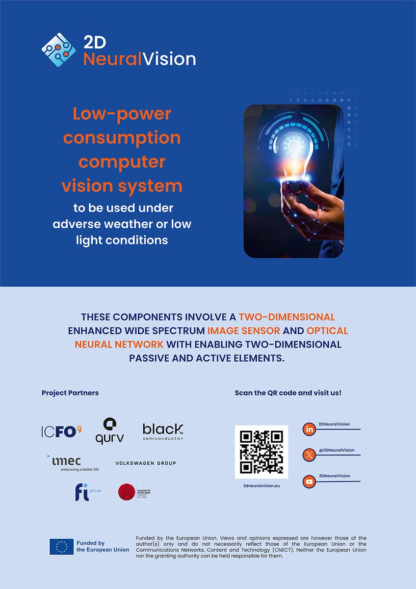2DNeuralVision's tweet photo. Have you seen the #2DNeuralVision promotional poster yet? You may spot it at some dissemination events, to give you an overview of our innovations towards a low-power, highly effective #computervision system. Check out all our promotional materials at 👉https://t.co/jtCJigEPdH https://t.co/dC6Z03X4gD